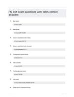 PN Exit exam Questions and Answers Latest updated