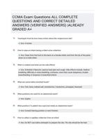 CCMA Exam Questions ALL COMPLETE  QUESTIONS AND CORRECT  DETAILED ANSWERS (VERIFIED  ANSWERS) |ALREADY GRADED A+