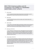 WGU C963 American politics and US Constitution Already Passed