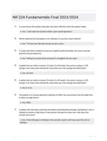 NR 224 Fundamentals Final QUESTIONS AND ANSWERS 100% VERIFIED A+ GUARANTEED