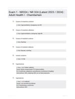 Exam 1 - NR324 / NR 324 (Latest 2023 / 2024) : Adult Health I - Chamberlain