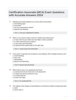 Certification Associate (MCA) Exam Questions with Accurate  Answers 2024