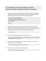 511 Midterm/Final Exam Review Latest Questions With Complete Grade A Answers