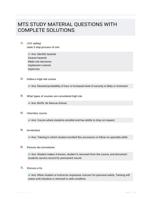 MTS STUDY MATERIAL QUESTIONS WITH COMPLETE SOLUTIONS