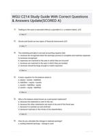 WGU C214 Study Guide With Correct Questions & Answers  Update(SCORED A)