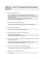 MSN 611 - Quiz 1 (1) Questions With Complete Solutions