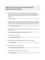 CWEA Environmental Compliance Exam Questions and Answers