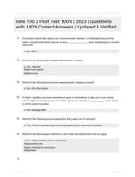 Sere 100.2 Post Test 100% Study Guide Questions and Correct Answers