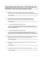 Chamberlain NR 325 Exam 2, NR 325 Exam #2 Questions with Accurate  Answers 2024