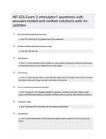 NR 325-Exam 2 stimulator1 questions with answers tested and verified solutions with A+ updates