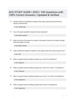 AO2 STUDY GUIDE | 2023 | 100 Questions with 100% Correct Answers | Updated & Verified