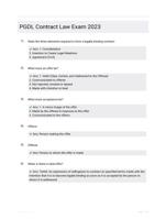 PGDL Contract Law Exam Questions and Answers