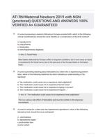 ATI RN Maternal Newborn 2019 with NGN (proctored) EXAM QUESTIONS (70 TERMS) WITH VERIFIED DEFINITIONS UPDATED 2024