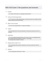 NSG 432 Exam 2 Set questions and answers