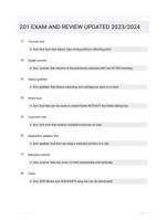 201 Exam Study Questions with Answers graded A+