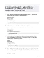 IPC1501 ASSIGNMENT 1 & 2 QUIZ EXAM QUESTIONS (20 TERMS) WITH VERIFIED DEFINITIONS UPDATED 2024