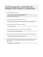 ECS3702 Assignment 1  QUESTIONS AND ANSWERS 100% VERIFIED A+ GUARANTEED