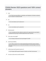 CDASA Review 2023 questions and 100% correct answers