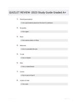 QUIZLET REVIEW -2023 Study Guide Graded A+