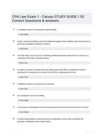 CPA Law Exam 1 - Caruso STUDY GUIDE / 92 Correct Questions & answers