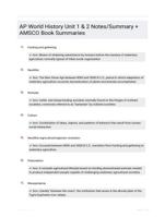 AP World History Unit 1 & 2 Notes/Summary + AMSCO Book Summaries