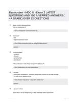 Rasmussen - MDC III - Exam 2 LATEST QUESTIONS AND 100 % VERIFIED ANSWERS ( +A GRADE) OVER 52 QUESTIONS