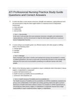 ATI Professional Nursing Practice Study Guide Questions and Correct Answers