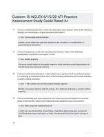 Custom: GI NCLEX 6/15/20 ATI Practice Assessment Study Guide Rated A+