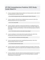 ATI RN Comprehensive Predictor 2023  Study Guide Graded A+