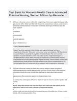 Test bank For Women's Health Care in Advanced Practice Nursing 3rd Edition by Ivy M Alexander, 2023 | All Chapters Covered