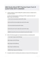 ABA Rocks Mock RBT Practice Exam Form B QUESTIONS WITH ANSWER