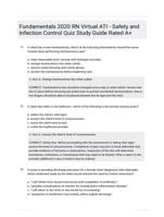 Fundamentals 2020 RN Virtual ATI - Safety and Infection Control Quiz Study Guide Rated A+