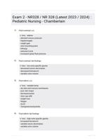 Exam 2 - NR328 / NR 328 (Latest 2023 / 2024) : Pediatric Nursing - Chamberlain