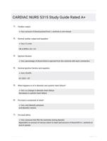 CARDIAC NURS 5315  Study Guide Rated A+