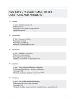 Nurs 5315 UTA exam 1 MASTER SET QUESTIONS AND ANSWERS