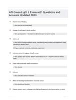 ATI Green Light 2 Exam with Questions and Answers Updated 2023