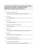 Final (Exam Questions with complete solutions Latest Version 2024( A+ GRADED 100% VERIFIED).) Study Guide- APHY 101