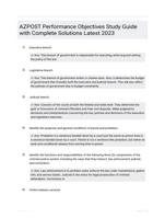 AZPOST Performance Objectives Study Guide with Complete Solutions Latest 2023