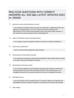 WGU D220 EXAM QUESTIONS WITH CORRECT  ANSWERS  / WGU D220 FINAL EXAM 300+  QUESTIONS AND ANSWERS