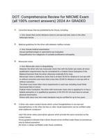 DOT: Comprehensive Review for NRCME Exam  (all 100% correct answers) 2024 A+ GRADED