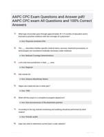 AAPC CPC Exam Questions and Answer pdf/ AAPC CPC exam   All Questions and 100% Correct Answers