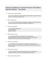 Clinical Guidelines in Family Practice 5th Edition Uphold Graham - Test Bank