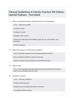 Clinical Guidelines in Family Practice 5th Edition Uphold Graham - Test Bank