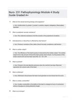 Nurs- 231 Pathophysiology Module 4 Study Guide Graded A+