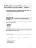 Med Surg Proctored Exam Review Latest Questions With Complete Grade A Answers