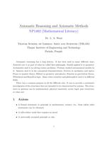 Axiomatic Reasoning and axiomatic methods