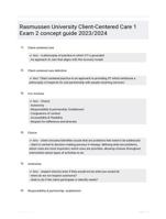 Rasmussen University Client-Centered Care 1 Exam 2 concept guide 2023/2024