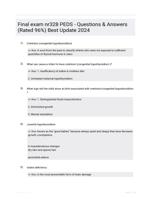 Final exam nr328 PEDS - Questions & Answers (Rated 96%) Best Update 2024