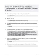 Wwise 101 Certification Test | 2023 | 65 Questions with 100% Correct Answers | Updated & Verified