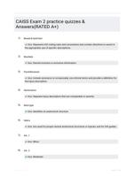 CAISS Exam 2 practice quizzes & Answers(RATED A+)